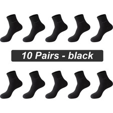 10Pairs Bamboo Fiber Socks Men Casual Business Anti-Bacterial Comfortable Breath