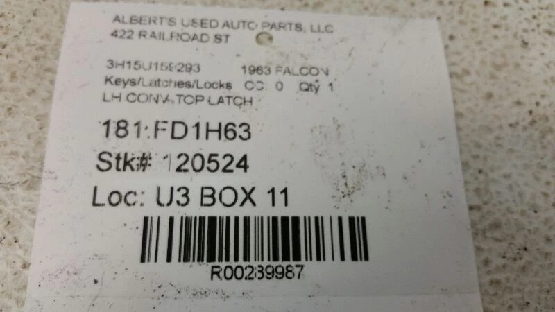Ford Falcon 1963 LH 63 CONV. PESTILLO SUPERIOR Foto 3 de 3