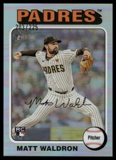2024 Topps Heritage #604 Matt Waldron Chrome Silver Refractor #/225