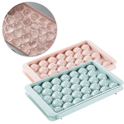 Plastic Mini Round Ice Cube Tray for Fresh Juice Tea & Coffee Pack of 2