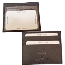 Genuine Real Leather Bus Pass Case Wallet Holder Travel Oyster Credit Card ID