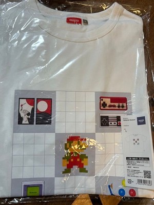 Nintendo Museum Mario Famicom Retro Gaming T-Shirt White L Size New with Tags