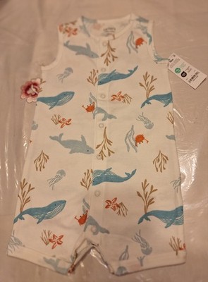 Carters Child Of Mine One Piece 18 Mo. Dolphins Sea Creatures Pajamas