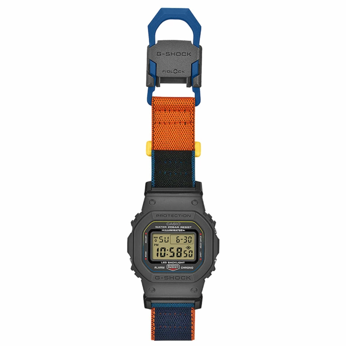 Casio G SHOCK DW5600MNC8A2JF Digital Watch Fidlock Magnetic Hook