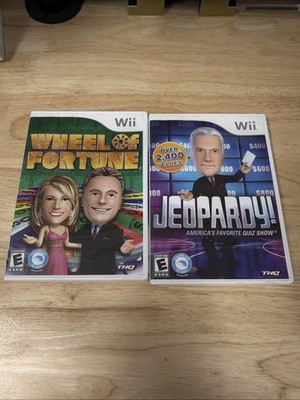 Jeopardy & Wheel Of Fortune Nintendo Wii CIB Complete Tested THQ Lot