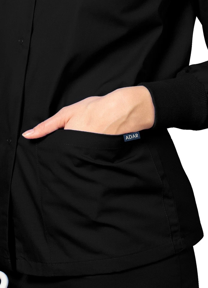 Adar Women Medical Nursing Workwear Uniform Long Sleeve Warm Up Scrub Jacket - Image 4 of 4