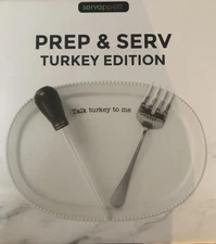 Turkey Platter With Baster And Fork 