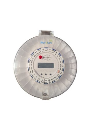 Med-E-Lert Locking Automatic Pill Dispenser 1-6 Alarm locked With No Key