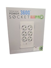 Vertikale Smart Power Socket – 3600W Mehrfachsteckdose mit USB – Weiß – NEU