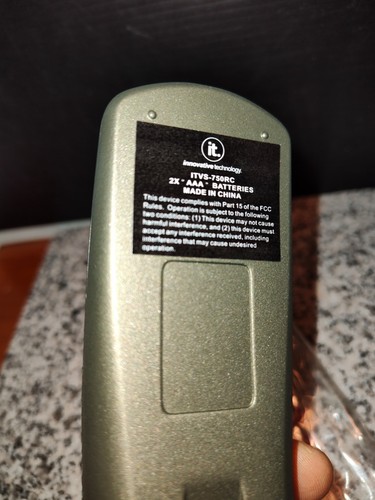 Innovative Technology Remote Control. Model # ITVS-750RC. New. - Picture 3 of 4