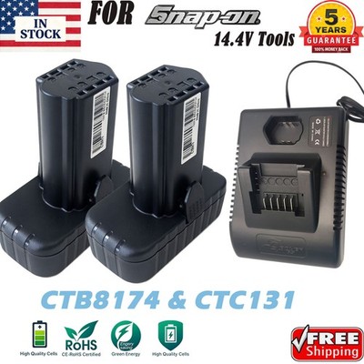 CTB8174 Battery For Snap on 14.4.V & Charger CTC131 CTB8172 CT861DB CTC722  US
