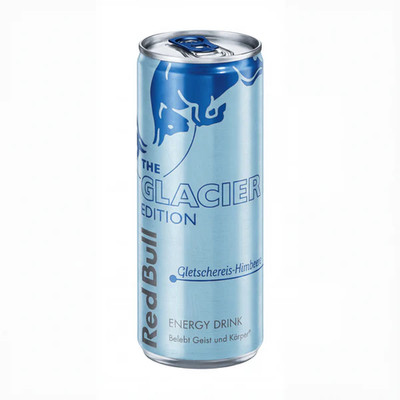 Einzeldose Red Bull Glacier Limited Edition - Gletschereis-Himbeere-Geschmack