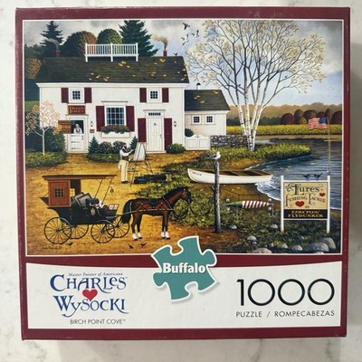 Charles Wysocki - 'Birch Point Cove' - 1000 Piece Puzzle -- Buffalo Games, 100%
