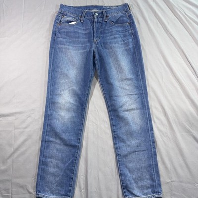 Outerknown Jeans Womens 27 Blue S.E.A. Slim Straight Button Fly Denim Made USA
