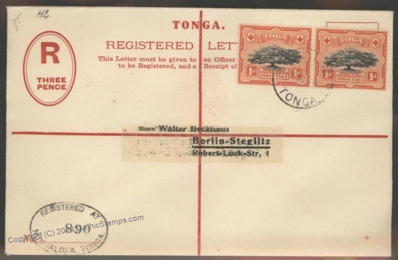 British 1930 Toga Tonga To Berlin Steglitz Cover 112403