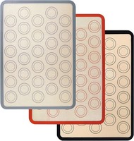 Backmatte Silikon 42X29,5 Cm Antihaft Bpa-Frei FüR Makronen 3Er Set