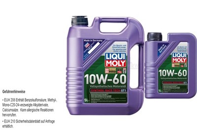 6 L Liqui Moly Motoröl 10W-60 Synthoil Race Tech GT1 für ACEA A3/B4, API SN