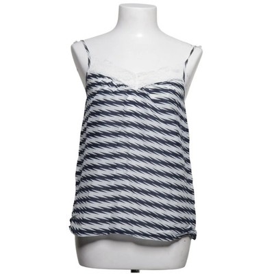 Custommade, Tank­top, Größe: 34, Blau/Weiß/Mehrfarbig, Baumwolle/Seide #anW