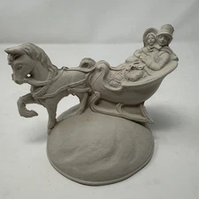 Vintage Gare Ceramic Slip Cast Mold 2548 Horse Drawn Sleigh Christmas Winter