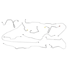 1980-1986 Ford Truck F250 F350 Long Bed Power Disc 2wd Brake Line Set OE Steel