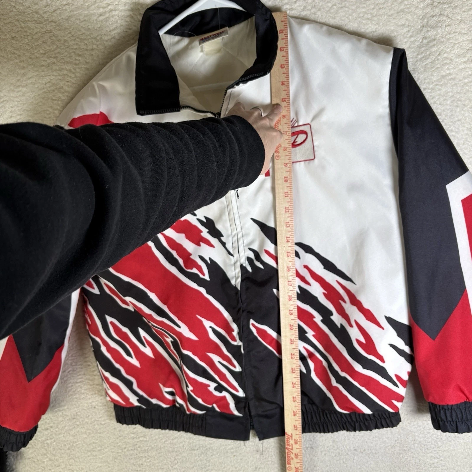 Vintage Hartwell Sports Jacket 2XL Sawtooth Splash Splatter Talon Zip 80s image 8
