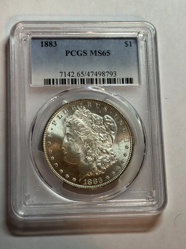 1883-P Morgan Silver Dollar $1 PCGS MS65 Blast White Great Strike