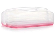 Tupperware Rectangul Bake N Take Sheet Cake Or 18 Cupcakes REVERSIBLE Taker NEW