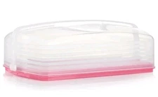 Tupperware Rectangul Bake N Take Sheet Cake Or 18 Cupcakes REVERSIBLE Taker NEW