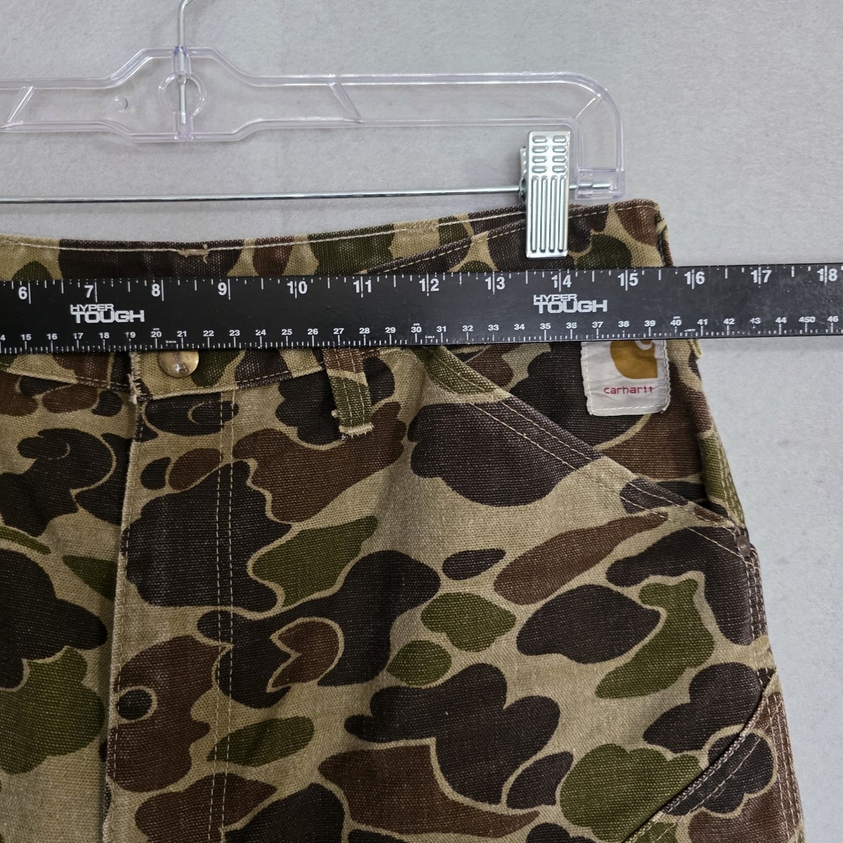 Vtg Carhartt Mens Duck Camo Double Knee Pants USA Size 34x28 | eBay