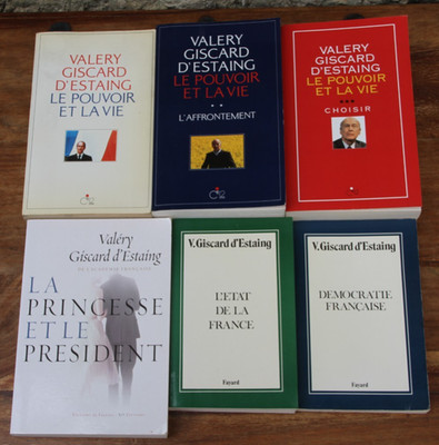 VALERY GISCARD D'ESTAING - SET MIT 6 BÜCHERN - MACHT UND LEBEN - 1976 bis 2009