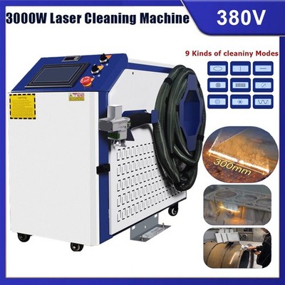 3000W Fiber Laser Cleaning Machine For Cleaning Rust/Oil/Paint Remove 380V EU