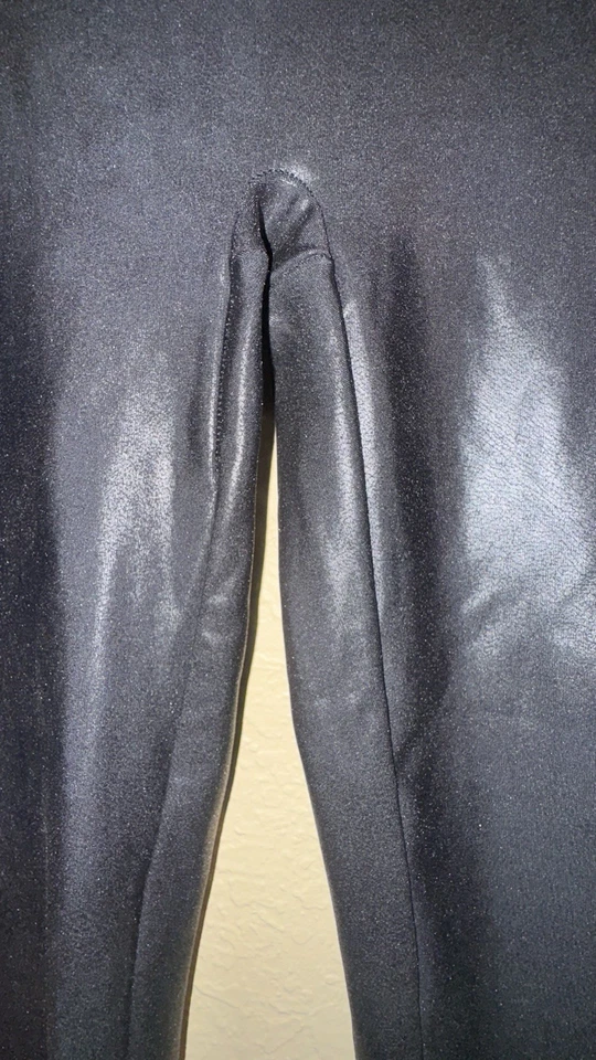 SPANX Faux Leather Leggings Sz 3X Black Shaping Waist Smooth Fit High Waist EUC! - Image 4 of 4