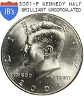 2001-P Kennedy Half Dollar BRILLIANT UNCIRCULATED (BU)