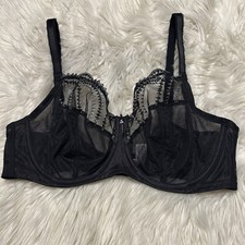 Wacoal 36DD Bra Black Evocative Edge Full Figure Underwire Back Closure 855304
