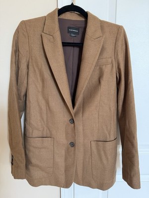 Club Monaco Tailored Wool-Blend Blazer in Camel Women s Size 2