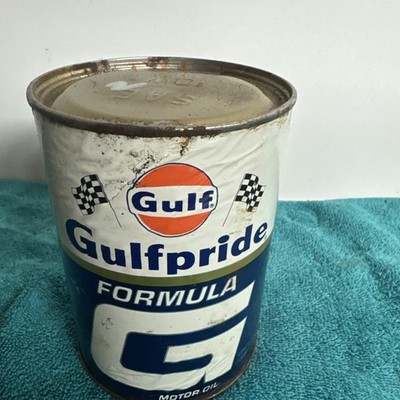 Vintage Gulf Gulfpride World s Finest Formula G Racing Motor Oil 1 One Quart USA