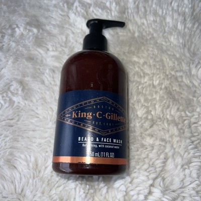 King C Gillette Beard & Face Wash with Coconut Water 11 fl. oz.