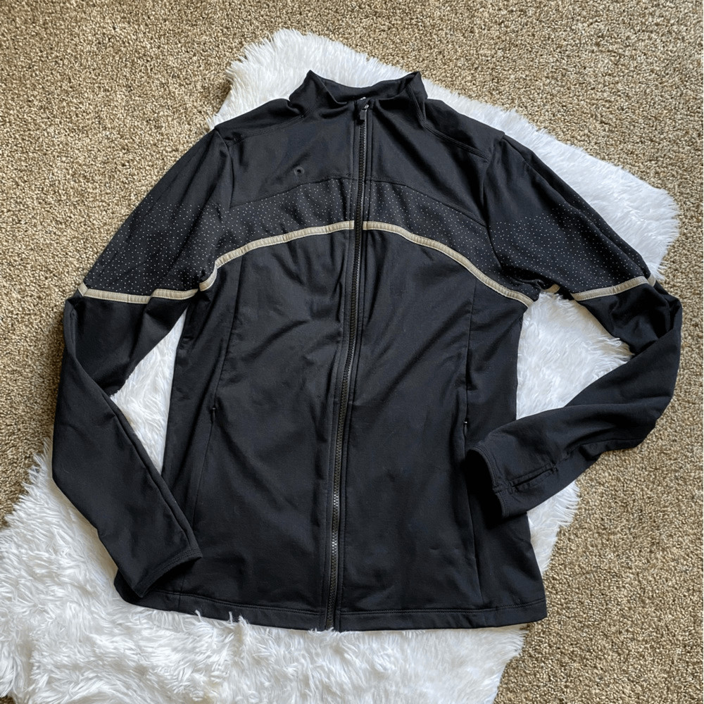 Fabletics Moira Reflective Jacket Black Stretchy … - image 1
