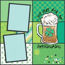 Shenanigans - 2 Premade Scrapbook Pages - EZ Layout 5346