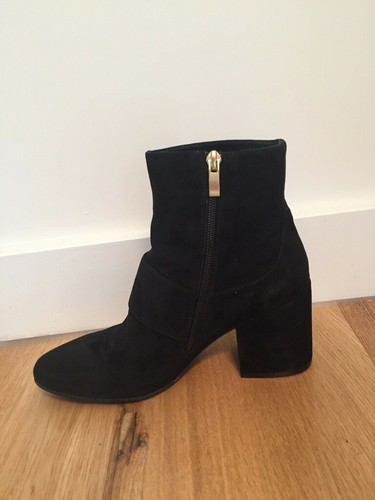 Bruno Premi black suede boots with gold buckle detail, Size 5 UK (38 EU) - Picture 4 of 4
