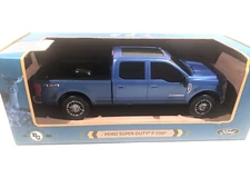 Ford F250 Super Duty 1:20 scale Blue Rubber Tires Hitch Big Country Toys NEW