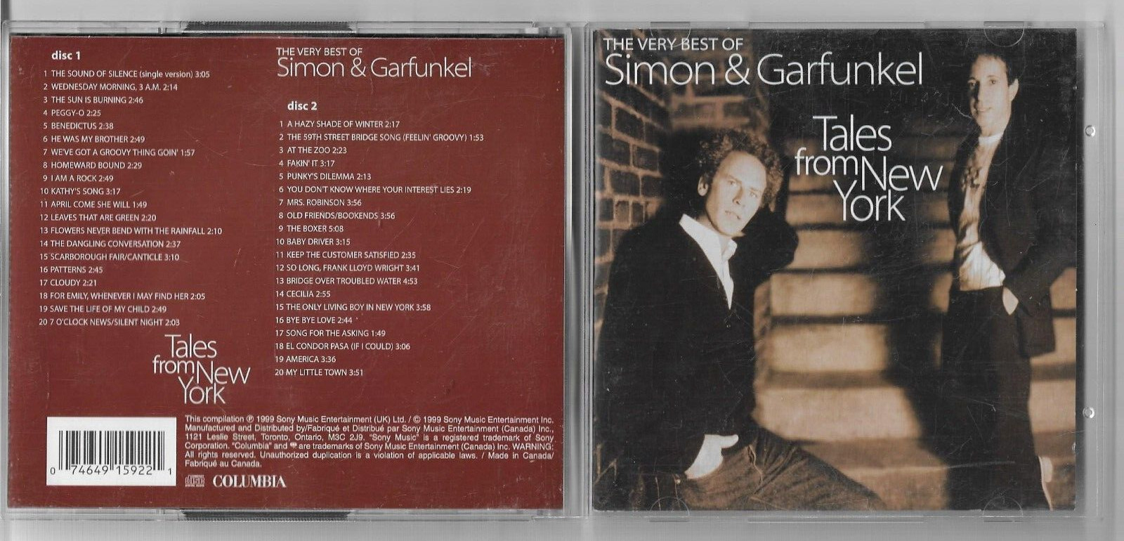 Simon & Garfunkel - Tales From New York, 2 Disc Set - CD 40 TRACKS