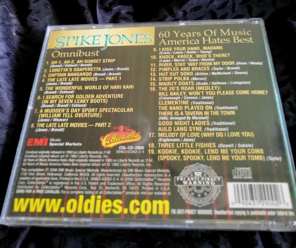 spike jones omnibust 60 Years of music Amerca hates best 2006 cd neuwertig - Bild 2 von 4