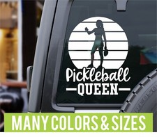 Pickleball Queen Sports Car Window Tumbler Vinyl Decal Sticker
