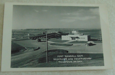 E706 Postcard RPPC SD South Dakota Fort Randall Dam Reservoir Pickstown
