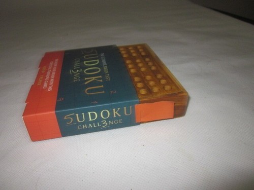 sudoku game in wooden piece and ad cover top see photos - Picture 2 of 14