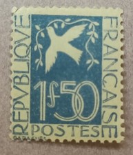 3H-Timbre France YT 294 neuf ** année 1934 "Colombe de la Paix"