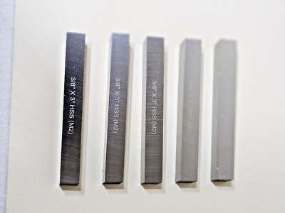 5 Pcs 3/8'' x 3/8'' x 3'' HSS Square Tool Bit Lathe Fly Cutter Mill Blank M2