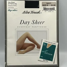 Nice Touch Day Sheer Pantyhose Navy Size B Sears