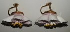 Vintage DENTON England Bone China Screw Back Earrings — photo 6